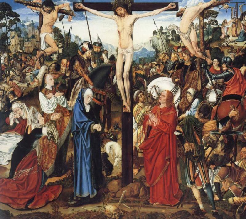 MASTER of the Aix-en-Chapel Altarpiece The crucifixion Sweden oil painting art